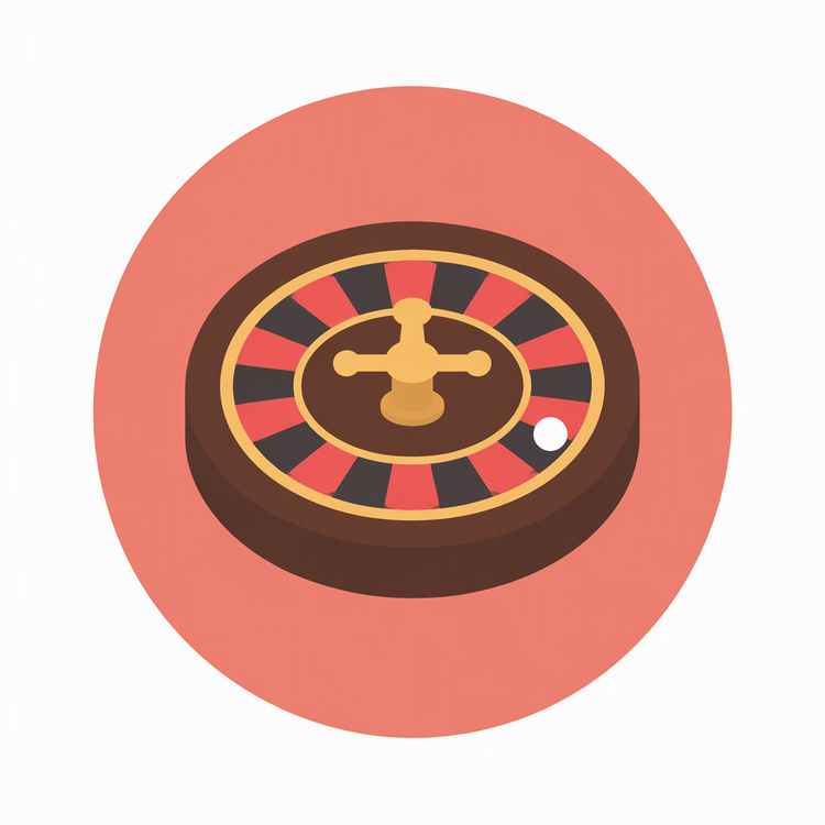 Roulette category icon illustration
