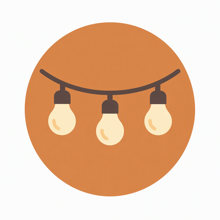 Patio Lighting category icon illustration