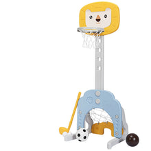 3-in-1 Adjustable Kids Basketball Hoop Sports Set-Green