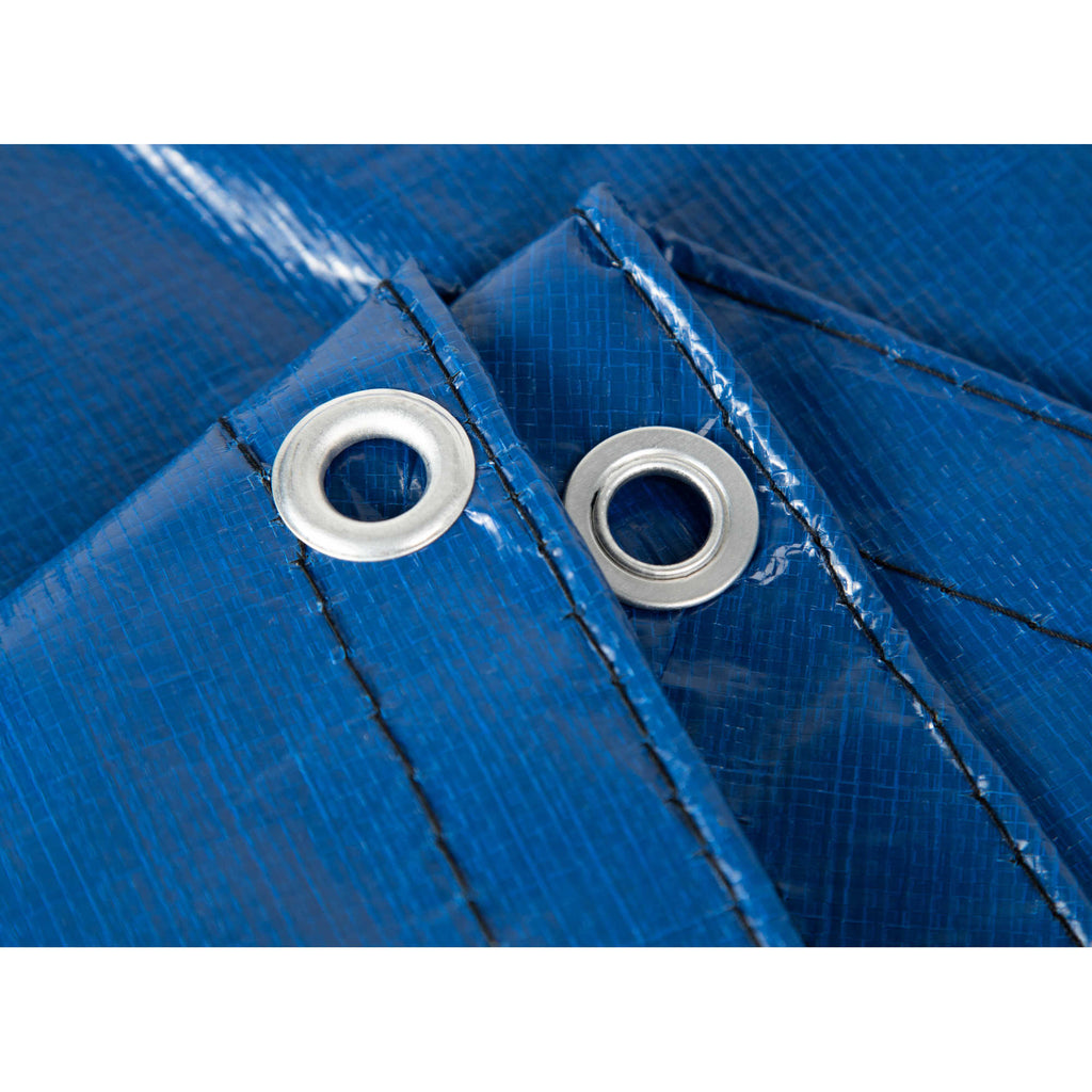 Arctic Armor 15-year winter cover reinforced blue fabric and metal grommet detail