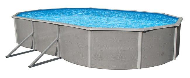 Asahi Pools Belize Oval 52 Deep Above Ground Swimming Pool with 6 Top Rail