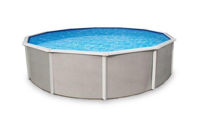 Asahi Pools Belize Round 52 Deep Above Ground Swimming Pool with 6 Top Rail