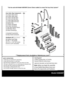 Main Access Easy Entry 36-inch step manufacturer exploded component diagram