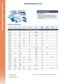 Pentair manufacturer maintenance kit model comparison and contents table including R131388 gunite kit; family photo shows multiple kit configurations