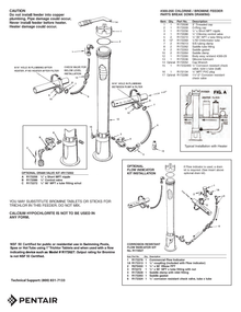 Pentair Rainbow 300-29X manufacturer exploded assembly and plumbing installation diagrams