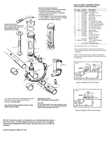 Pentair Rainbow 320 manufacturer exploded assembly and typical plumbing installation diagrams