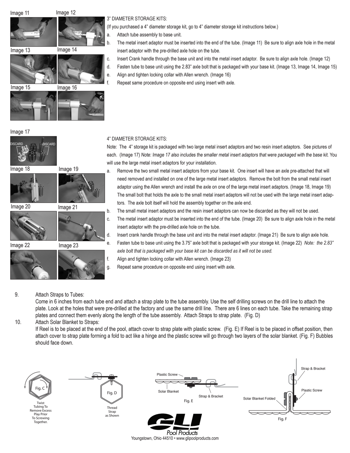 GLI Whirlwind manufacturer tube kit, crank and cover attachment assembly photos