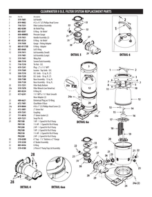 Waterway ClearWater II DE filter and pump system exploded assembly