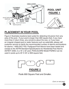 Poolguard PGRM-2 manufacturer component view and pool placement illustration