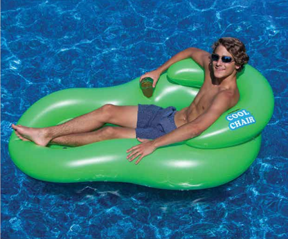 Swimline 90415 CoolChair - green lounge in use, manufacturer catalog