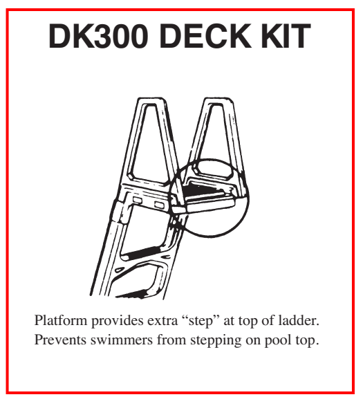 Confer DK300 deck kit - manufacturer diagram showing platform placement