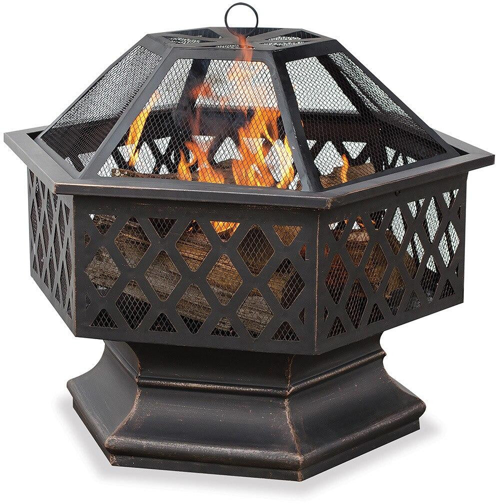 Endless Summer Endless Summer Oil Rubbed Bronze Wood Burning Outdoor Fire Pit with Lattice Design