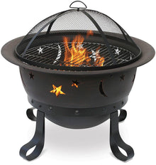 Endless Summer Endless Summer Oil Rubbed Bronze Wood Burning Outdoor Fire Pit with Stars And Moons