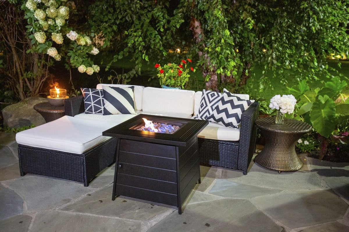 Endless Summer The Anderson LP Gas Fire Pit 28 Steel Mantel