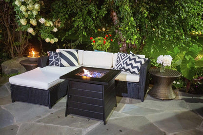 Endless Summer The Anderson LP Gas Fire Pit 28 Steel Mantel