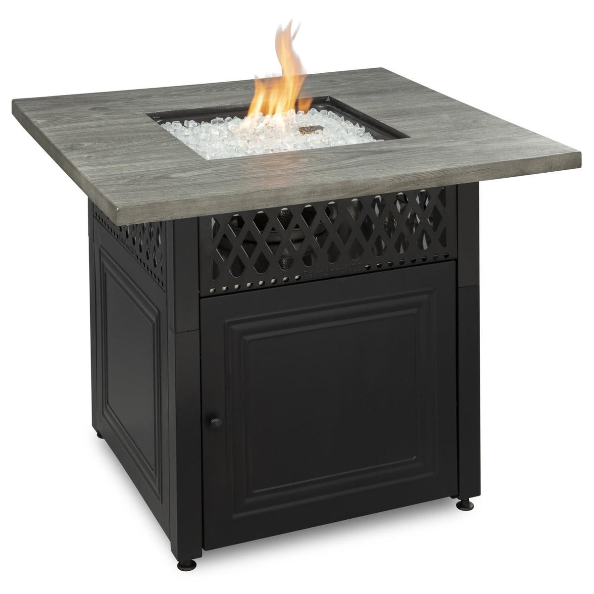 Endless Summer The Dakota Dual Heat LP Gas Outdoor Firepit with Wood Look Resin Mantel