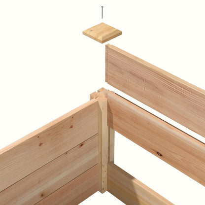 FastFurnishings 16 in x 48 in Low Profile Cedar Raised Garden Bed - Made In USA