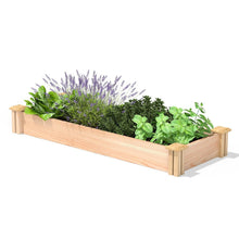 FastFurnishings 16 in x 48 in Low Profile Cedar Raised Garden Bed - Made In USA