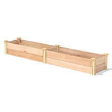 FastFurnishings 16 in x 96 in FarmHome Narrow Cedar Wood Raised Garden Bed - Made in USA