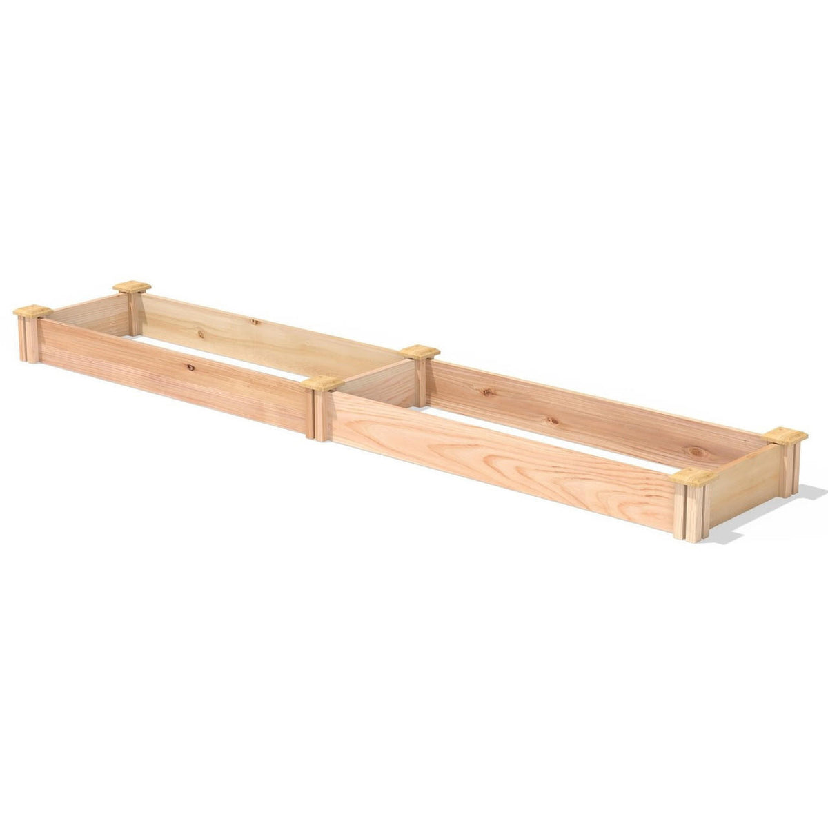 FastFurnishings 16 in x 96 in Low Profile Cedar Raised Garden Bed - Made In USA