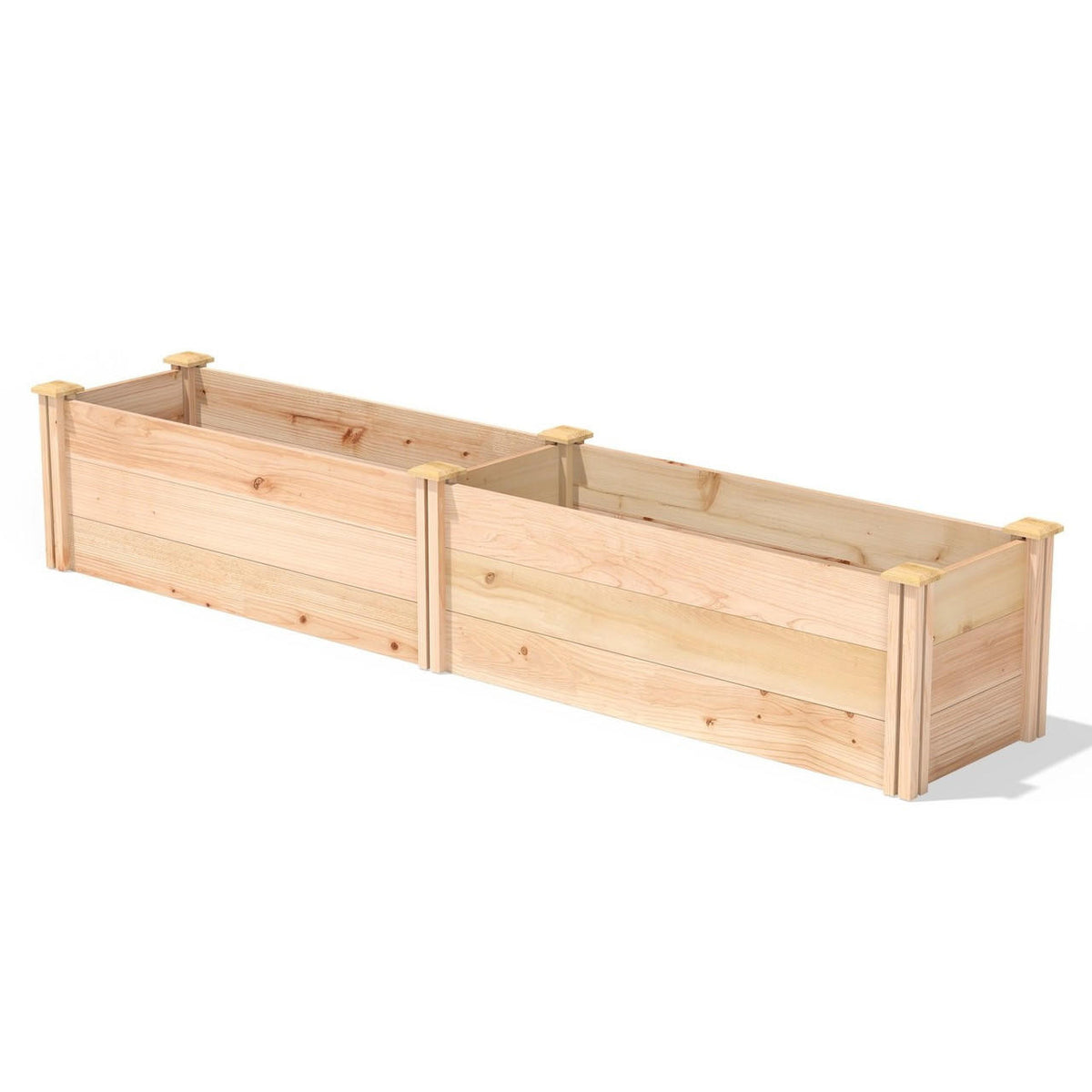 FastFurnishings 16 in x 96 in Sturdy FarmHouse Narrow Cedar Wood Raised Garden Bed - Made in USA