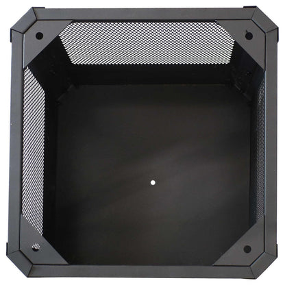 FastFurnishings 16 Inch Small Grelha Square Outdoor Fire Pit with Grilling Grate