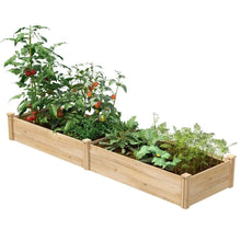 FastFurnishings 2 ft x 8 ft Cedar Wood Raised Garden Bed - Made in USA