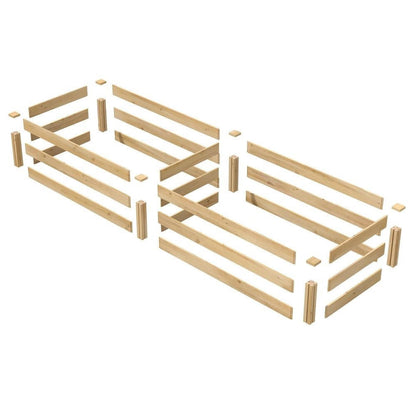 FastFurnishings 2 ft x 8 ft Cedar Wood Raised Garden Bed - Made in USA
