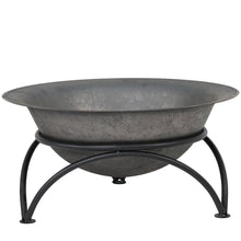 FastFurnishings 23.5 inch Wood-Burning Small Cast Iron Fire Pit Bowl with Stand