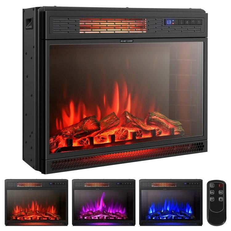 FastFurnishings 25 inch 3 Flame Colors Recessed Electric Heater