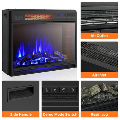 FastFurnishings 25 inch 3 Flame Colors Recessed Electric Heater