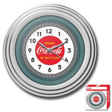 FastFurnishings 30s Style Chrome Coca-Cola Wall Clock