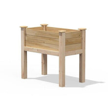 FastFurnishings 32 in x 16 in x 31 in Elevated Cedar Wood Raised Garden Bed - Made in USA