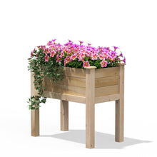 FastFurnishings 32 in x 16 in x 31 in Elevated Cedar Wood Raised Garden Bed - Made in USA