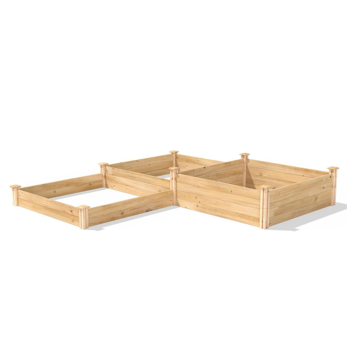FastFurnishings 4 ft x 12 ft Cedar Wood 3 Tier Raised Garden Bed - Made in USA