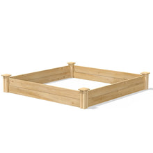 FastFurnishings 4 ft x 4 ft Pine Wood Raised Garden Bed - Made in USA