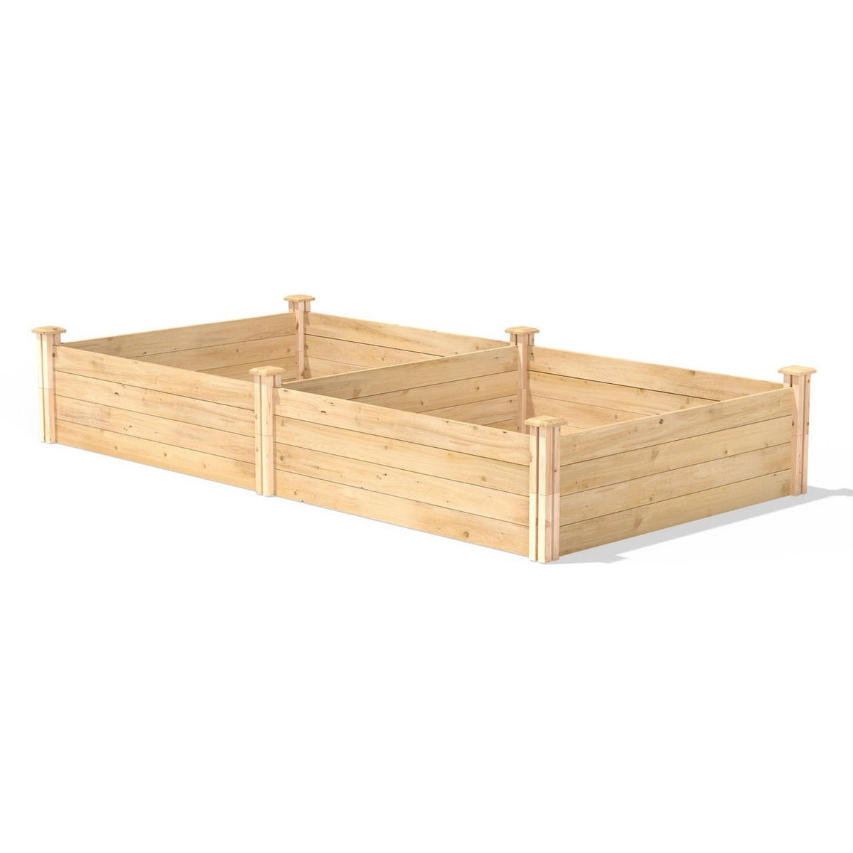 FastFurnishings 4 ft x 8 ft Cedar Wood Raised Garden Bed - Made in USA