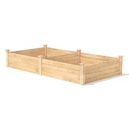 FastFurnishings 4 ft x 8 ft Cedar Wood Raised Garden Bed - Made in USA