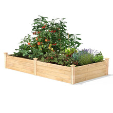 FastFurnishings 4 ft x 8 ft Cedar Wood Raised Garden Bed - Made in USA