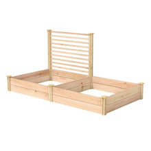 FastFurnishings 4 ft x 8 ft Cedar Wood Raised Garden Bed with Trellis - Made in USA