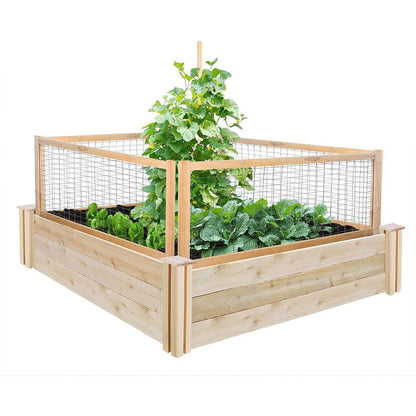 FastFurnishings 4 Pack Cedar Garden Trellis Set - 45 x 23.5 inch Each - Made in USA
