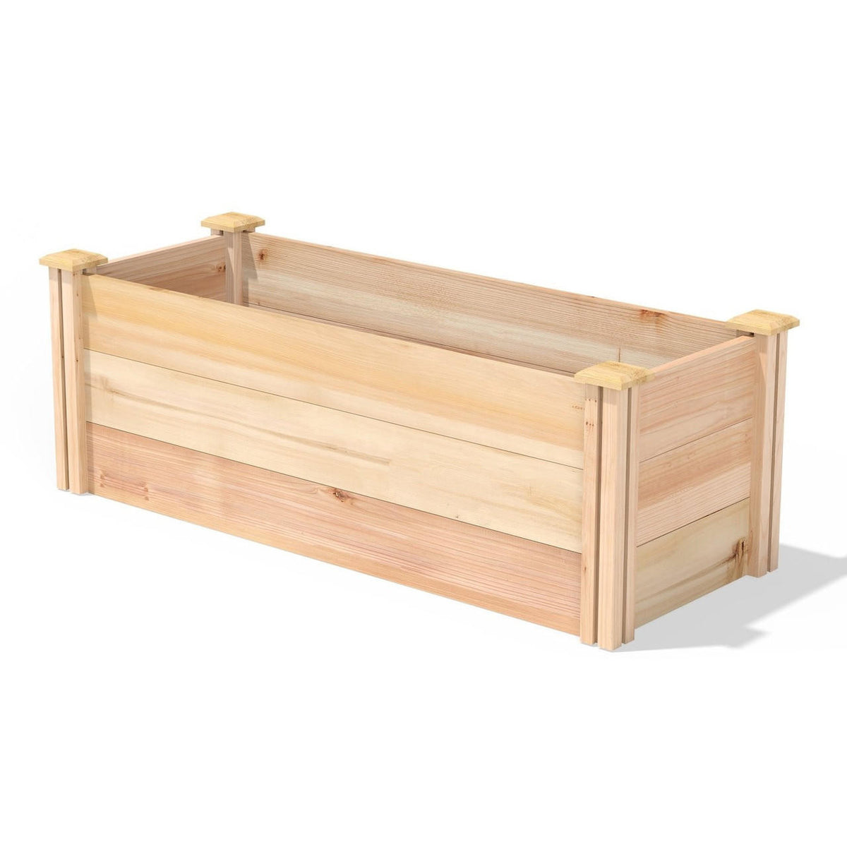FastFurnishings 48 in x 16 Premium Cedar Wood Raised Garden Bed - Made in USA