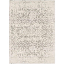 FastFurnishings 5' x 7' Distressed Oriental Area Rug in Light Grey / Beige