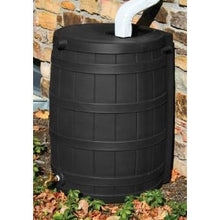 FastFurnishings 50-Gallon Rain Wizard Rain Barrel in Black