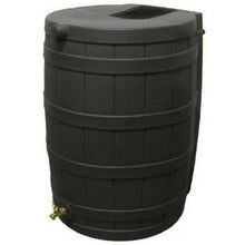 FastFurnishings 50-Gallon Rain Wizard Rain Barrel in Black