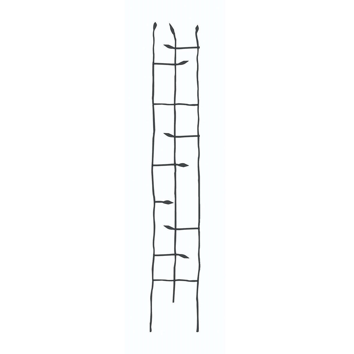 FastFurnishings 6-Ft High Narrow Garden Trellis in Metal Sprouting Twig Leaf