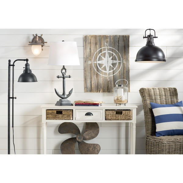 FastFurnishings 65-inch Tall Floor Lamp Task Light in Distressed Metal Finish