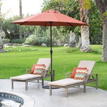 FastFurnishings 9-Ft Patio Umbrella in Terracotta with Metal Pole and Tilt Mechanism