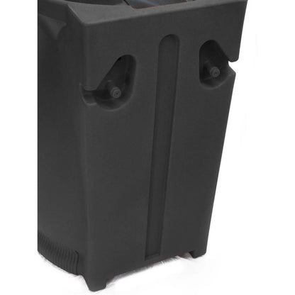 FastFurnishings Black 65-Gallon Plastic Urn Rain Barrel with Planter Top