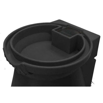 FastFurnishings Black 65-Gallon Plastic Urn Rain Barrel with Planter Top